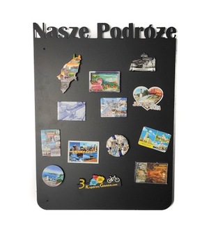Tablica Magnetyczna na magnesy z podróży 60 x 80cm