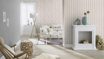 TAPETY TAPETA SZARA ORNAMENT SZARY BIAŁY RASCH