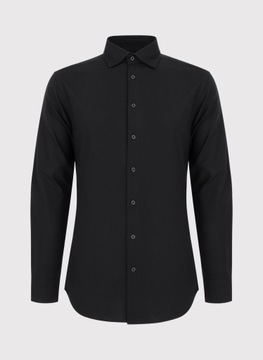 Черная однотонная мужская рубашка Pako Lorente, размер. М