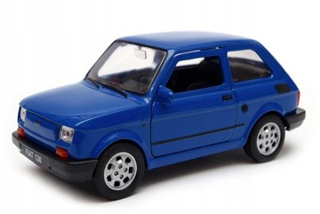 FIAT 126p MALUCH METAL MODEL WELLY 1:34 granatowy