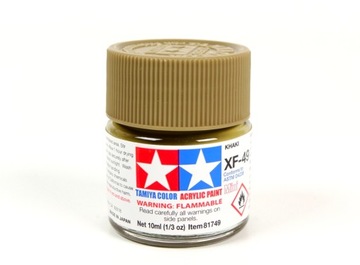 MODELARSKA FARBA AKRYLOWA BRĄZOWA MATOWA TAMIYA 10ml XF-49 KHAKI (MATT)