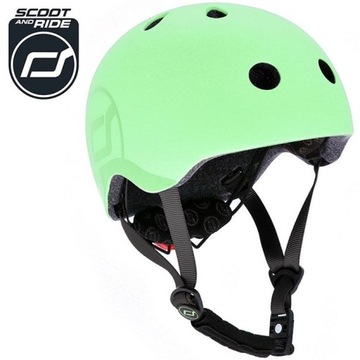 Scoot And Ride Kiwi ZESTAW HULAJNOGA i Jeździk 2w1 + KASK z LED S do M 1+