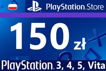 PlayStation 150 zł PSN Network Store Kod PS5 PS4 PS3
