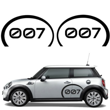 2x Nálepka Grafika na auto Číslice Čísla Kola 56x33