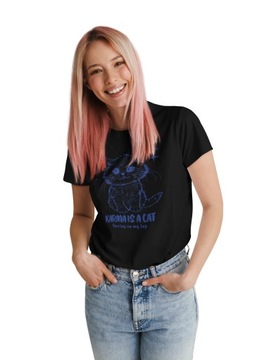 KOSZULKA DAMSKA TAYLOR SWIFT MIDNIGHTS KARMA IS A CAT T-SHIRT