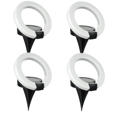 4x Lampka Solarna LED RING Wbijana Gruntowa Regulowana Czujnik Zmierzchu