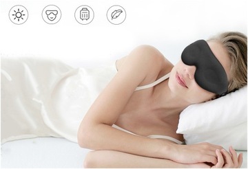 Maska Na Oczy Do Spania Opaska Waya Sleep Czarna