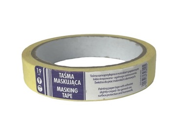 TAŚMA MASKUJĄCA 19/25 MALARSKA PAPIEROWA DO PRAC MALARSKICH 19X25