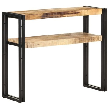 STOLIK TYPU KONSOLA 90X 30X 75CM SUROWE DREWNO MANGO