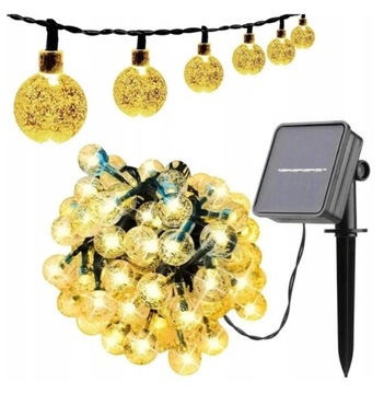 12 M 100 LED Lampki Solarne Ogrodowe Żarówka Lampa