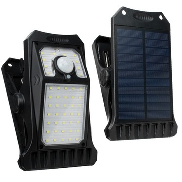 Kinkiet Solarny LED IP44 Halogen Wiszący z Klipsem +Czujnik Ruchu Zmierzchu