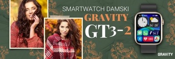 ZEGAREK Smartwatch Damski Gravity GT3-2 TRENING KROKI KCAL SMS PULS INNE
