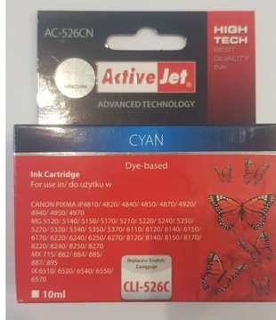 Tusz ActiveJet AC-526CN (Zamiennik CLI-526C)