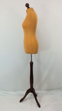 Manekin krawiecki 36 S/M Karmel stojak drewno ciemne - Orzech