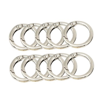 Карабины из цинкового сплава, круглые, серебристые.