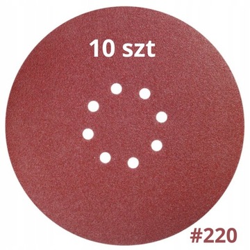KRĄŻKI ŚCIERNE SAMOPRZYLEPNE Z OTWORAMI 225mm P220