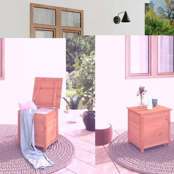 vidaXL Ogrodowa skrzynia na poduszki, brązowa, 50x50x56 cm, jodłowa