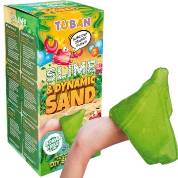 ZESTAW SLIME DIY PIASEK DYNAMICZNYY 2W1 TUBAN