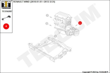 ЗАДНЯЯ ПОДУШКА ДВИГАТЕЛЯ RENAULT CLIO KANGOO TWINGO WIND