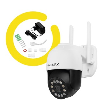 НАРУЖНАЯ ВРАЩАЮЩАЯСЯ КАМЕРА 25 с LAN 12 светодиодов IP66 WIFI Full HD 4-кратный ЗУМ