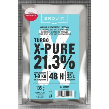 Drożdże gorzelnicze X-PURE TURBO 48 PURE 21,3 %