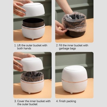 Настольная мусорная корзина Белая мусорная корзина