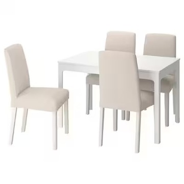 IKEA EKEDALEN/BERGMUND Stół 4 krzesła Hallarp
