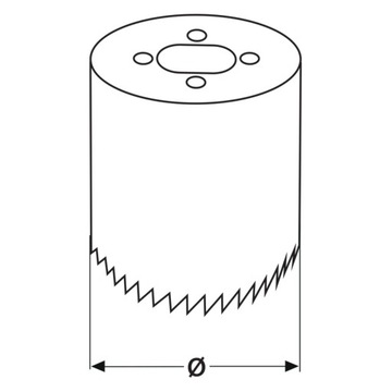 БИМЕТАЛЛИЧНАЯ КОРОНОЧНАЯ ПИЛА 57 ММ + ДЕРЖАТЕЛЬ ДЛЯ БИМЕТАЛЛИЧЕСКИХ КОРОНОЧНЫХ ПИЛОВ 32-200 ММ