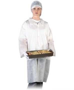 FARTUCH LABORATORYJNY Z POLIPROPYLENU FLAB W r.XL