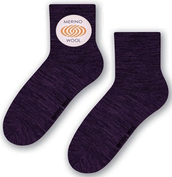STEVEN skarpety MERINO WOOL 130 fiolet # 38-40