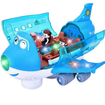 SAMOLOT PASAŻERSKI DUŻY INTERAKTYWNY OTWIERANY LED ZABAWKA DLA DZIECI