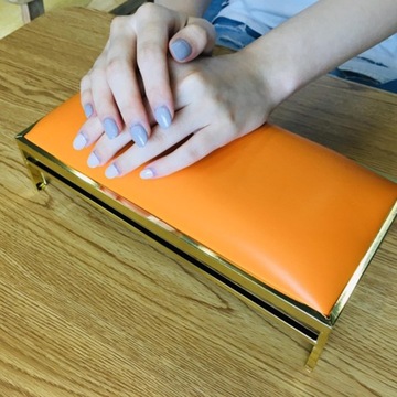 Подушка для маникюра, подушка для ногтей, стол для нейл-арта, стол, рука, запястье, оранжевый