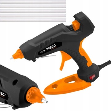 NEO ELEKTRYCZNY PISTOLET DO KLEJENIA NA GORĄCO 60W SZTYFTY 11mm + KLEJ