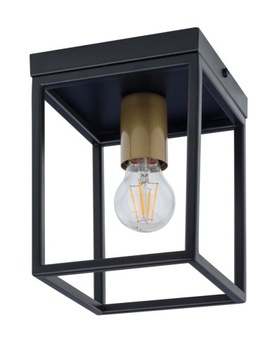 Designerski Nowoczesny SIGMA VIGO 1 plafon czarny/złoty LED