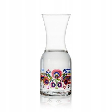 Karafka ze wzorem łowickimFOLK Krosno 900ml KROSNO