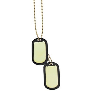 Nieśmiertelnik DOG TAG US ARMY złoty MIL-TEC