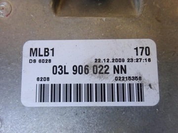 AUDI A4 B8 8K A5 8T 2.0 TDI CAG CAGA JEDNOTKA ŘÍZENÍ MOTORU 03L906022NN