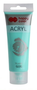 Farba akrylowa 75ml ZIELONA PASTELOWA Happy Color