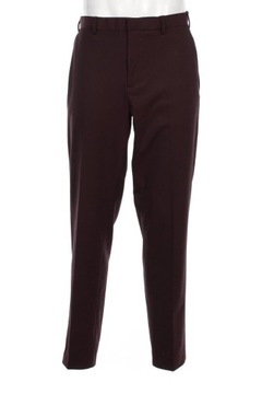 Spodnie męskie maeteriałowe BEN SHERMAN 34R bordowe
