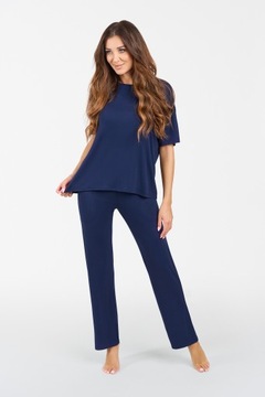 Komplet damski Italian Fashion Akord kr. rękaw Granat r. XXL