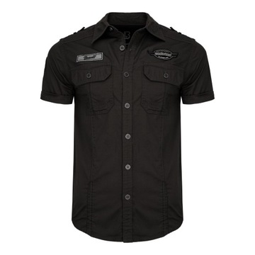 Tričko s krátkym rukávom BRANDIT Luis Vintageshirt black L
