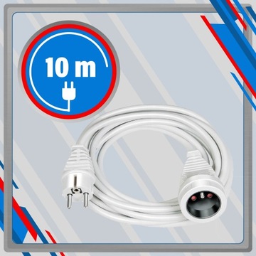 УДЛИНИТЕЛЬ 10м BRENNENSTUHL одинарный БЕЛЫЙ для ДОМА и ОФИСА ГИБКИЙ