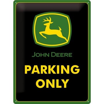 METALOWY PLAKAT BLACHA 30x40cm JOHN DEERE PARKING