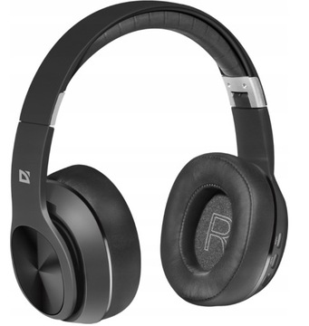BEZPRZEWODOWE NAUSZNE SŁUCHAWKI CZARNE WBUDOWANY MIKROFON BLUETOOTH