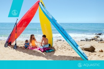 Доска AQUASTIC Touring SUP 12 футов 6 дюймов, 2024 г., синяя, 380 см, противоскользящая