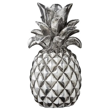 Świecznik Pineapple 10 x 18 cm srebrny Lene Bjerre
