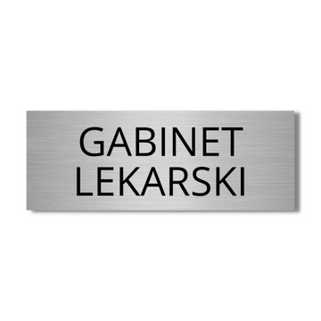 TABLICZKA SZYLD GABINET LEKARSKI NADRUK UV 30X10CM NA DRZWI LEKKA NA ŚCIANĘ