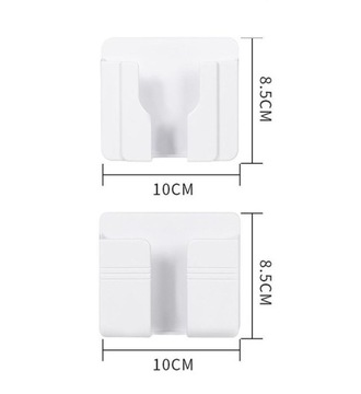 НАСТЕННАЯ ПОДСТАВКА ДЛЯ ТЕЛЕФОНА ДЕРЖАТЕЛЬ ДЛЯ РОЗЕТКИ ВЕШАЛКИ ДЛЯ КАБЕЛЕЙ БЕЛЫЙ