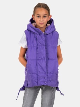 BEZRĘKAWNIK PIKOWANY Z KAPTUREM KAMIZELKA 122