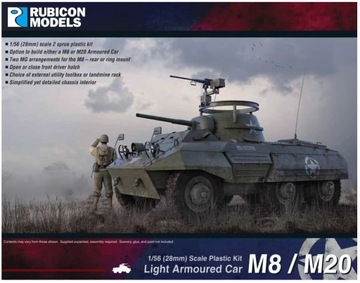 Rubicon Models - M8 Greyhound / M20 Scout Car Modele do Bolt Action 3ed